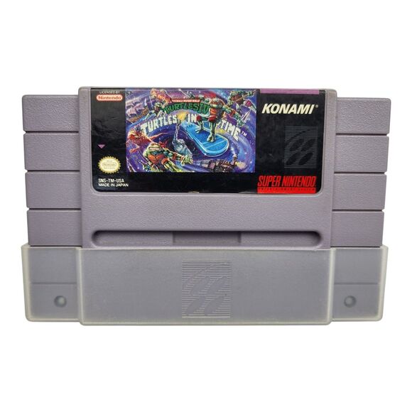 Teenage Mutant Ninja Turtles IV: Turtles in Time (Nintendo SNES, 1992) Authentic - Picture 1 of 7